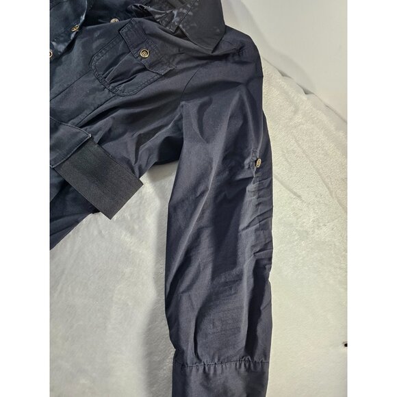 Ashley Stewart Button Down Tunic Shirt With Belt - Black - Size 18 - Picture 5 of 10